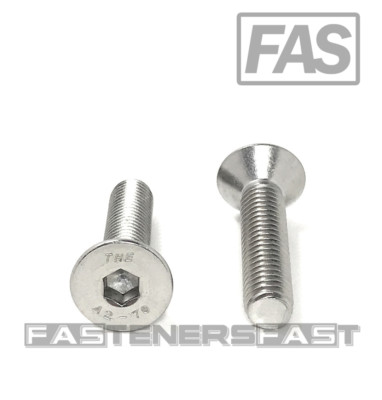 (10) M8 x 1.25 x 35 Stainless Steel Flat Head Socket Cap Screws DIN7991 M8-1.25