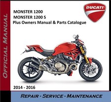 Ducati Monster 1200 S Workshop Service Repair Manual 2014 - 2016 on USB