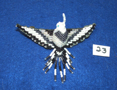 Hummingbird Barrette 4'' Beaded French Clip closure Fair trade bead work #2