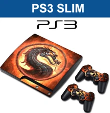 PS3 SLIM EDITION Themed Decal Sticker Skin  Wrap Vinyl + Controller
