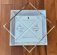 NEW Pam Style Clock Square Can with Trim Ring and Back Door Covers