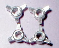 Cox Slot Car 3 Bar Knock Off Nuts 3287 Vintage NOS 5/40 Thread 1/8 In Axle Set 4