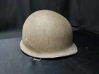 Original US WW2 M-1 Military HELMET FRONT SEAM FIXED BALE Stamped 984D