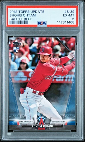 2018 Topps Update #S-39 Shohei Ohtani RC Salute Blue PSA 6