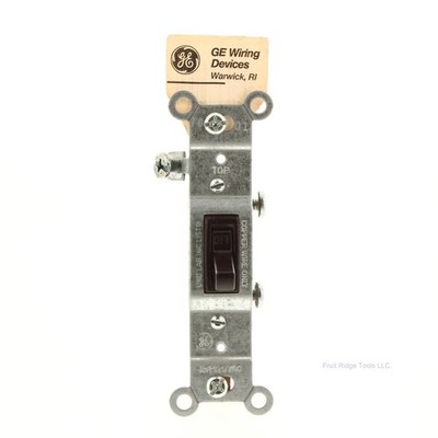 General Electric Brown Single Pole Toggle Switch 15A 120V