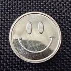 1 Gram .999 Fine Silver Smiley Face Round Fractional Bullion Novelty Silver