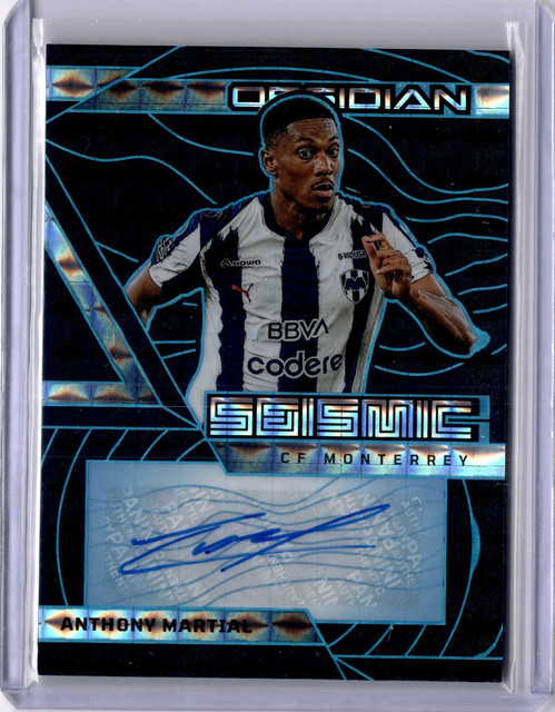 Anthony Martial 2025-26 Panini Obsidian Seismic Auto Platinum #1/1 - 1 of 1
