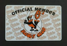 Official Member O's Dugout Club Baltimore Orioles Membership Card