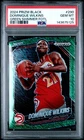 2024 Panini Prizm Black Basketball Green Shimmer FOTL Dominique Wilkins #290 PSA 8