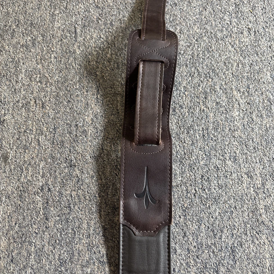 Correa de guitarra de cuero Taylor Spring Vine marrón chocolate 2,5 pulgadas LN Foto 3 de 4