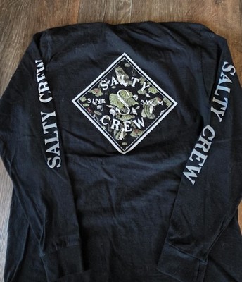Salty Crew Boy's Long Sleeve Tee Shirt Black Sz XL 