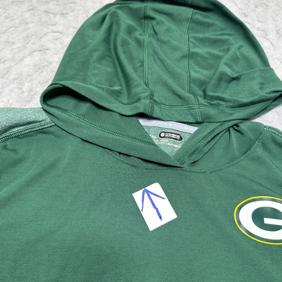 Under Armour Green Bay Packers Sudadera con Capucha Verde HeatGear Calce Suelto Para Mujer Talla XL Foto 4 de 4