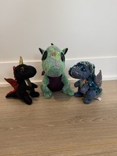 Ty Beanie Boos Dragon Bundle - Medium Cinder, Draco, and more