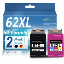 62-XL 2PK Ink Cartridge Compatible for HP Envy 5663 5660 5540 7640 5740 5746