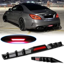 For Mercedes-Benz CLS500 CLS550 CLS53 CLS63 Rear Bumper Diffuser Lip+Tail Light