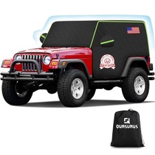 QUNSUNUS Cab Cover for Jeep YJ TJ 2 Door, Half Car Cover with Cotton Liner, A...
