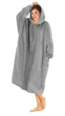 i-Smalls Plüsch Luxus Oversized Hoodie für Erwachsene super weich Fleece tragbar