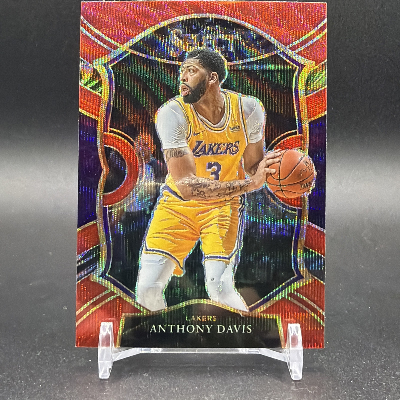 Anthony Davis 2020-2021 Panini Select Concourse Wave Los Angeles Lakers #45