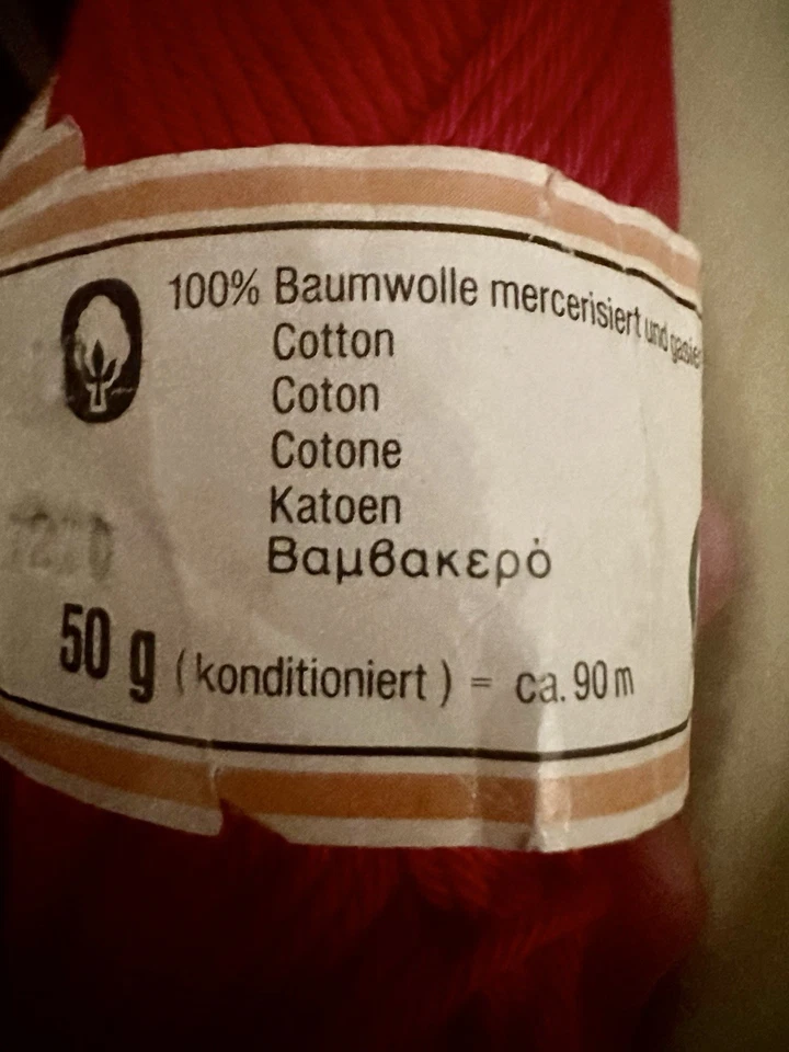 Hilo Schachenmayr 100 Algodón Rojo 50g Foto 2 de 2