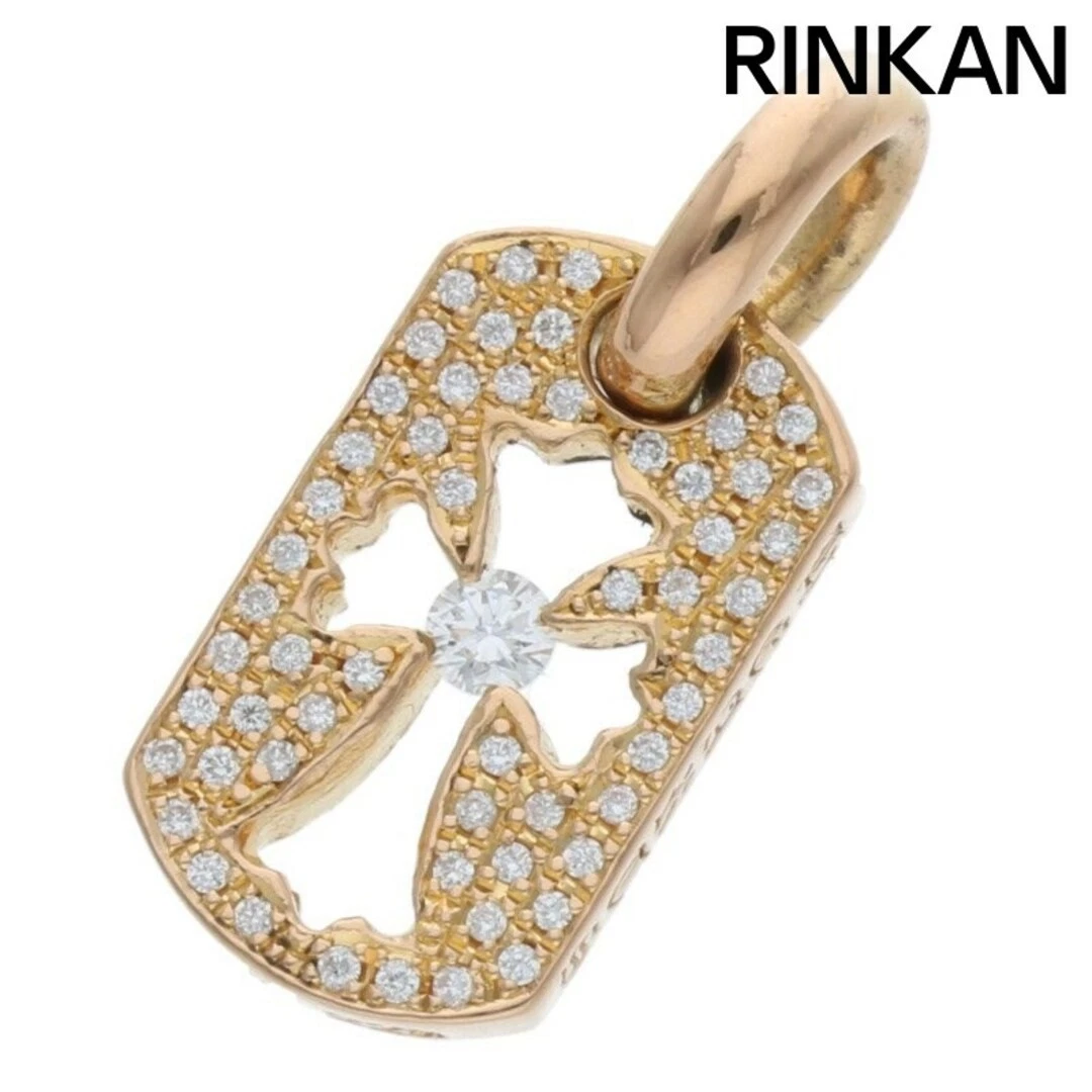 Chrome Hearts 22K DT TNY CO CRS P D piccolo ritaglio croce cane tag pavimentazione centrale u