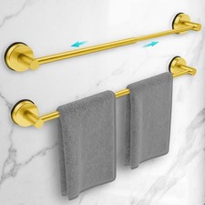 Elegant Adjustable Suction Cup Towel Bar 14.6-24In for Beautiful Bathrooms