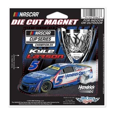 Kyle Larson 2025 NASCAR 2X Champion 4.5x6 Inch Die Cut Refrigerator Magnet