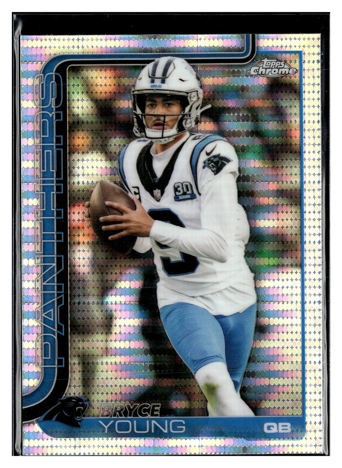 Bryce Young 2025 Topps Chrome Pulsar Refractor #40 NFL Panthers