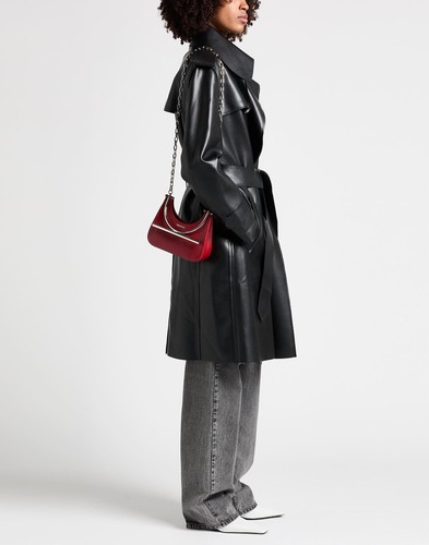 McQueen - Women - Pebbled-leather Hobo bag - Burgundy