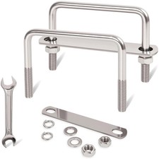 2 Pcs M10 Square U Bolts 4 Inch Wide 38 X 4w X 3 L Stainless U Bolt Heav... 2 Pcs M10 Square U Bolts 4 Inch Wide 38 X 4w X 3 L Stainless U Bolt Heav...