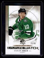 2024-25 Upper Deck SP Authentic Future Watch  Limited Gold Oskar Back Rookie
