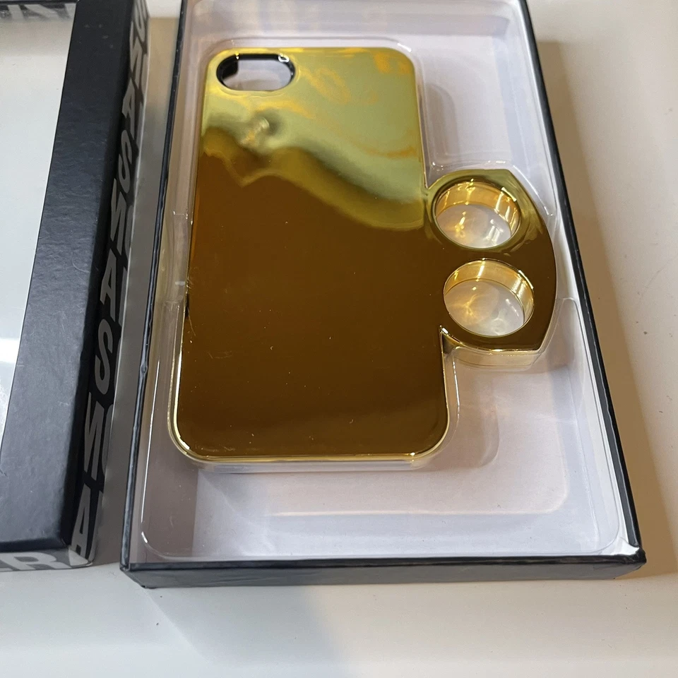 De colección: Marc Jacobs: ¡Funda de teléfono con doble anillo metálico dorado iPhone 5! Foto 4 de 4