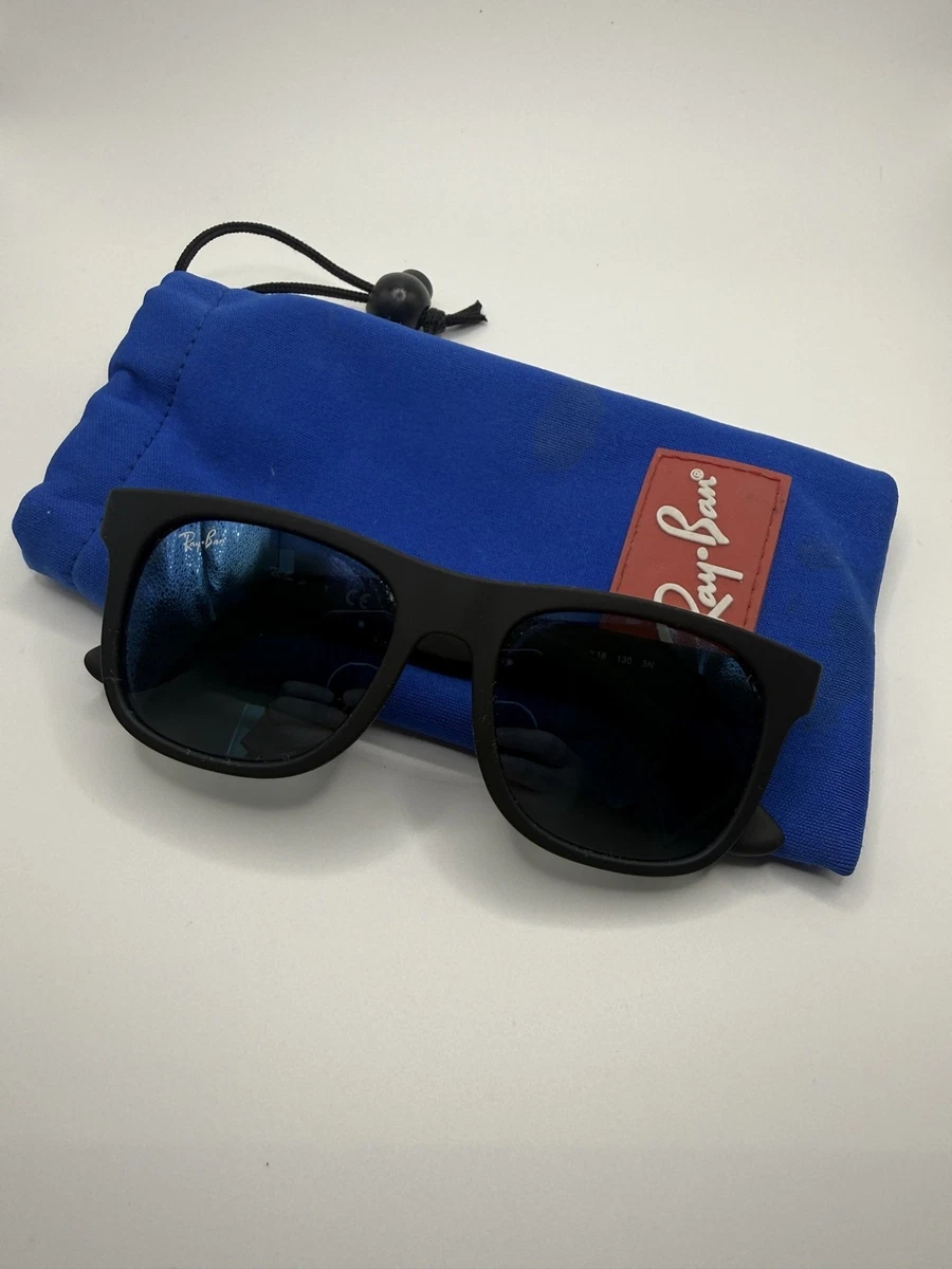 Ray-Ban Sonnenbrille Jungen schwarz eckig getönt UV400 RJ 9069S 7028/55 Etui