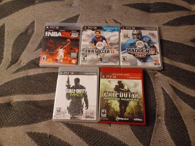 Sony PlayStation 3 Games NBA 2K16, FIFA 13, Madden 25, Call of Duty Manual