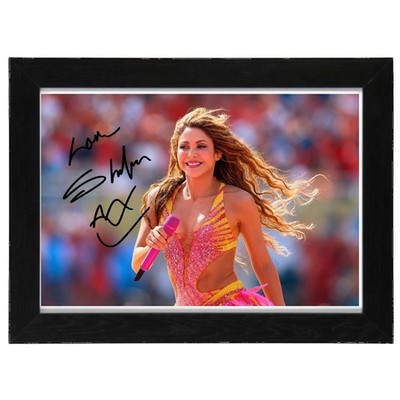 Shakira Signed Autograph PHOTO Pre Print Music 6x4/A4/ Framed