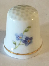 Forget Me Not Alaska State Flower Thimble Vintage Souvenir Collectible