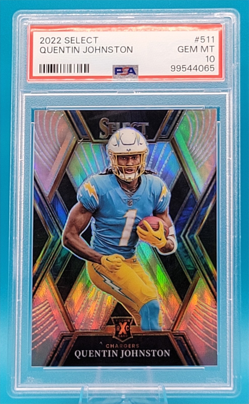 2022 Panini Select - 2023 XRC Quentin Johnston #511 Silver Prizm (RC) PSA 10