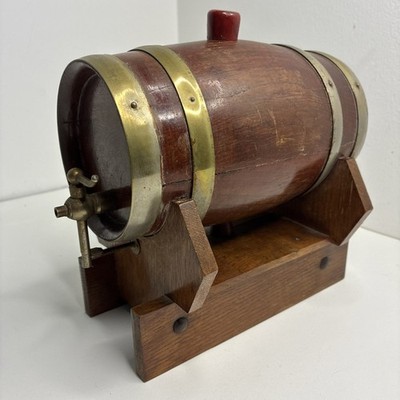 Holz Whiskyfass Fass Musik Eiche Messing geringelt sehr selten Sammlerstück Vintage