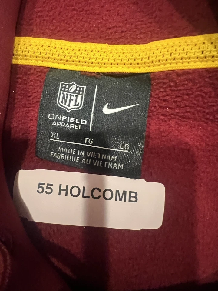 Washington Football Team Hoodie Men XL Nike On Field Player Team Issued Pullover - Image 2 of 4