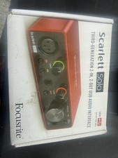New Focusrite Scarlett Solo 3rd Gen 2-Channel Pro Audio Interface new open box