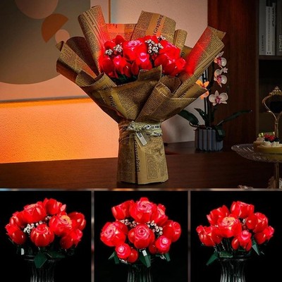 YEABRICKS LED Lighting Kit for LEGO Bouquet of Roses 10328 - No Lego Model