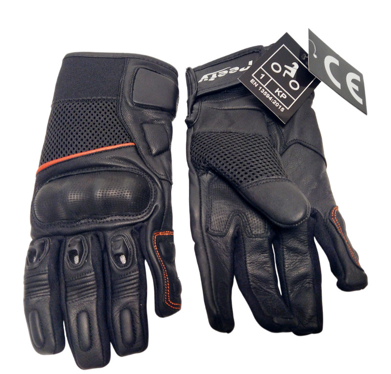 Gants mi-saison homme Peefy Leo protection vent couleur noir orange XL