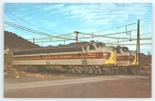 Postcard Erie Lackawanna 832 Pair of EMD Passenger Units at Port Jarvis New York