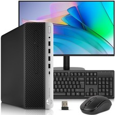 HP 600 G4 Desktop PC i5-8th 32GB RAM 1TB SSD 500GB HDD New 24” LED WiFi KB&M W11