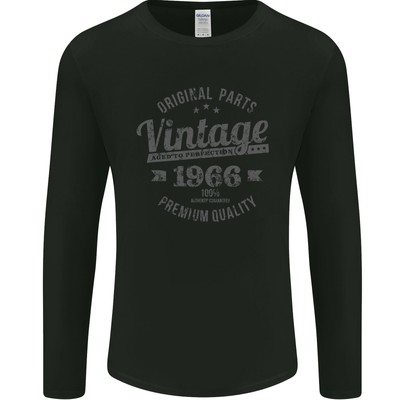 Vintage Jahr 59. Geburtstag 1966 Herren Langarm T-Shirt Schwarz