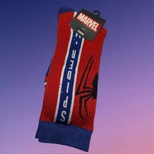 Marvel Spider-Man Calf High Crew Socks Sized 10-13