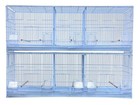 Lot 2 of X-LARGE Triple Breeding Flight Bird Cages Double Divider Side Nest Door