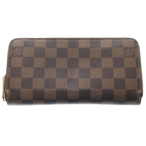 Louis Vuitton Damier Zippy Wallet Brown Long Zipper Pre-owned From Japan