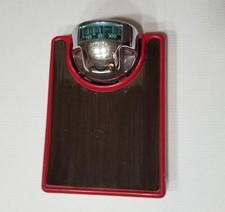 Vintage 1950s MCM Detecto Red/Cream/Chrome 300 lb Bathroom Scale Tough Color