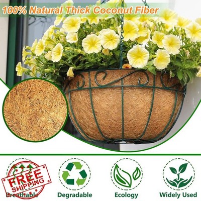 LCHUANG Coco Liners 4pk 16'' Round Hanging Basket Planter Replacement