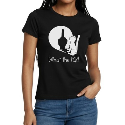 What The Fck | Freche Katze Mit Attitude Frauen T-Shirt
